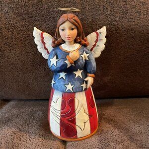 Jim Shore "Bless This Land" Patriotic Angel Figurine